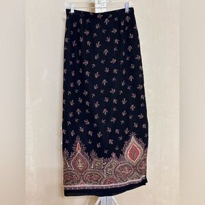 Studio Jax Black and Red Paisley Pencil Skirt Sz 10